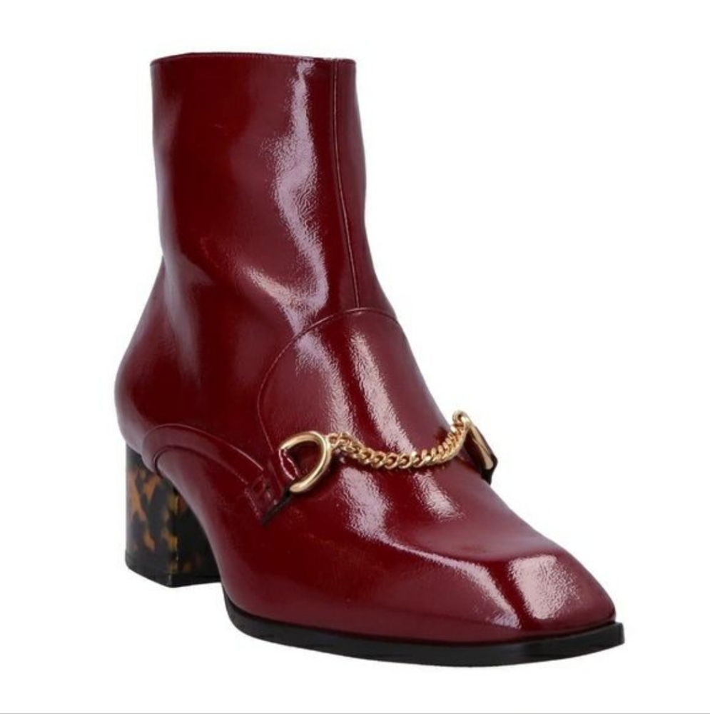 Stella McCartney Red and Gold Heeled Boots